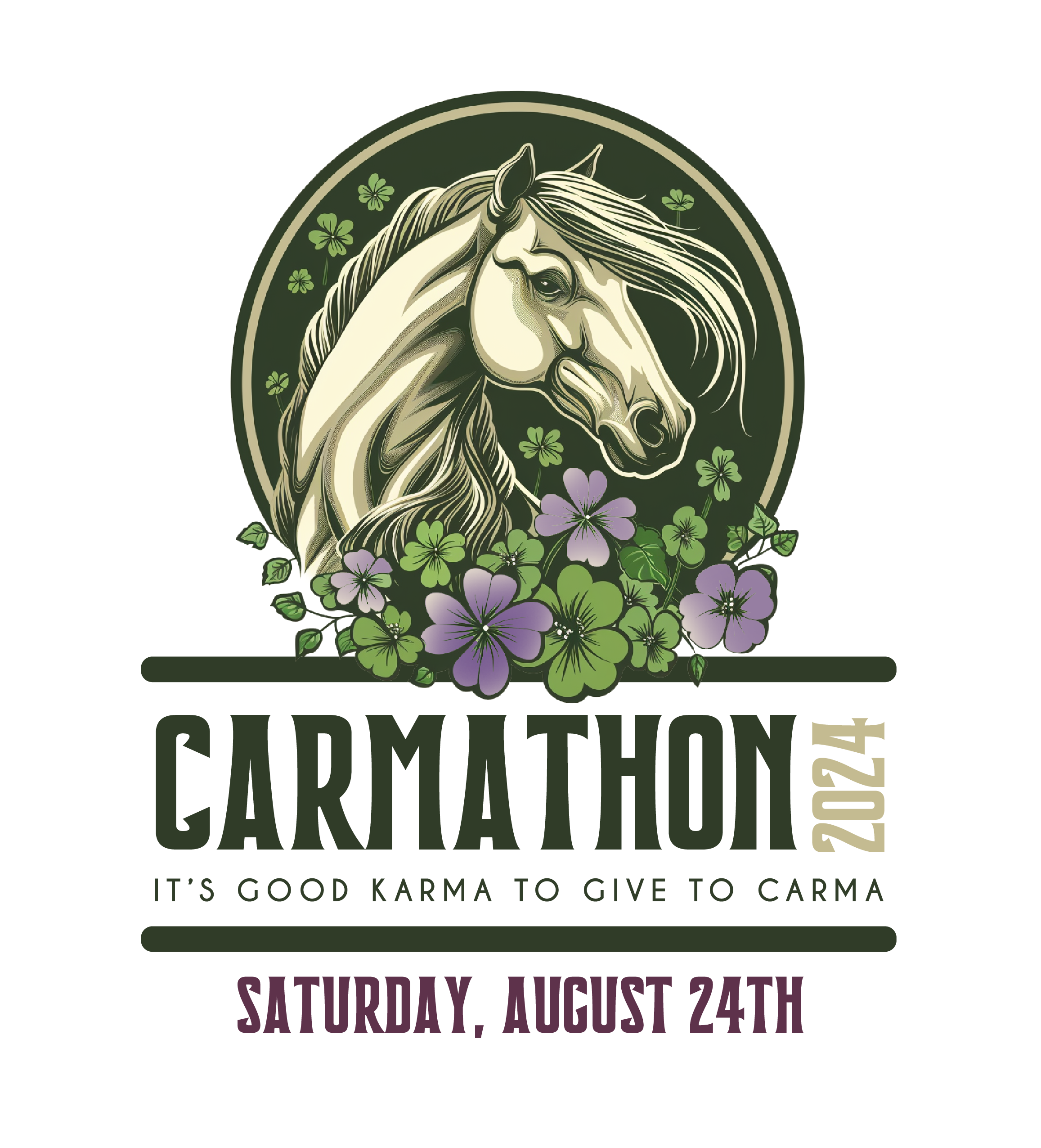 Carmathon Logo of Green and Yellow Horse